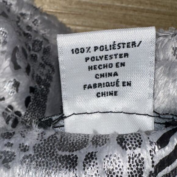 Lark Lane Silver Animal Print Zip Jacket Size 12 Metallic Textured Blazer - Picture 5 of 10